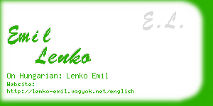 emil lenko business card